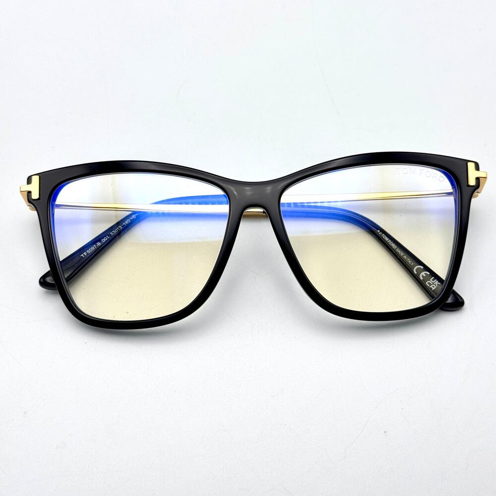 Tom Ford Eyeglasses Frame TF6097-B 001 Black Butterfly Frame 53-13-140 NEW